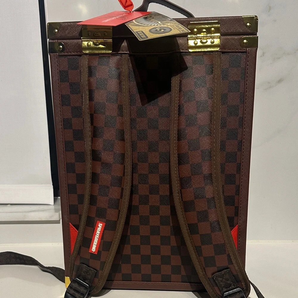Sprayground Brown Checkered Chataraunga Bag